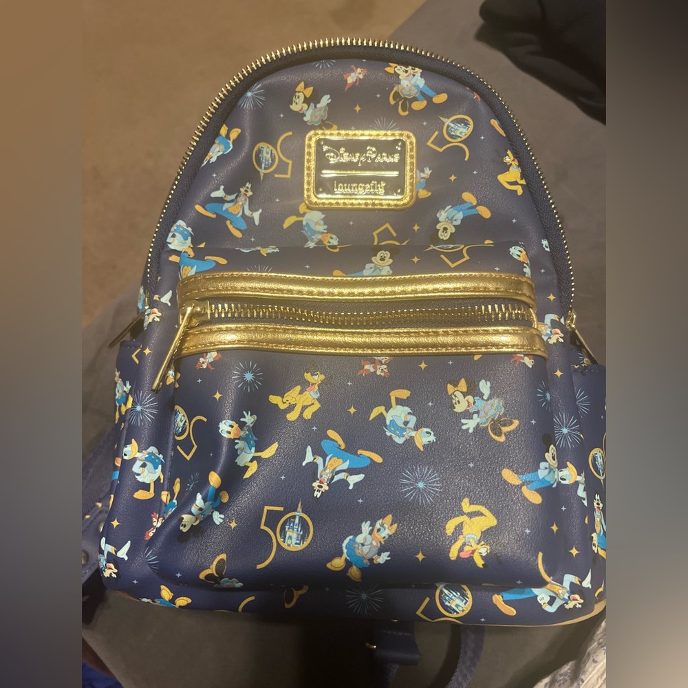 LOUNGEFLY 50TH ANNIVERSARY DISNEY MICKEY MOUSE AND FRIENDS MINI BACKPACK